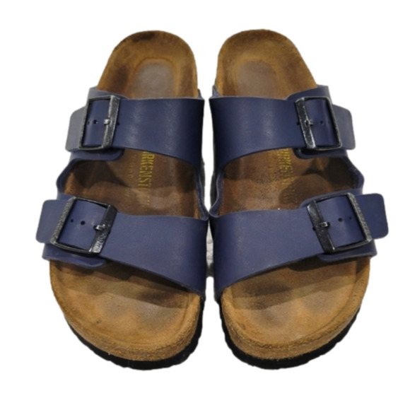 Birkenstock Shoes - Birkenstock Arizona Leather Blue